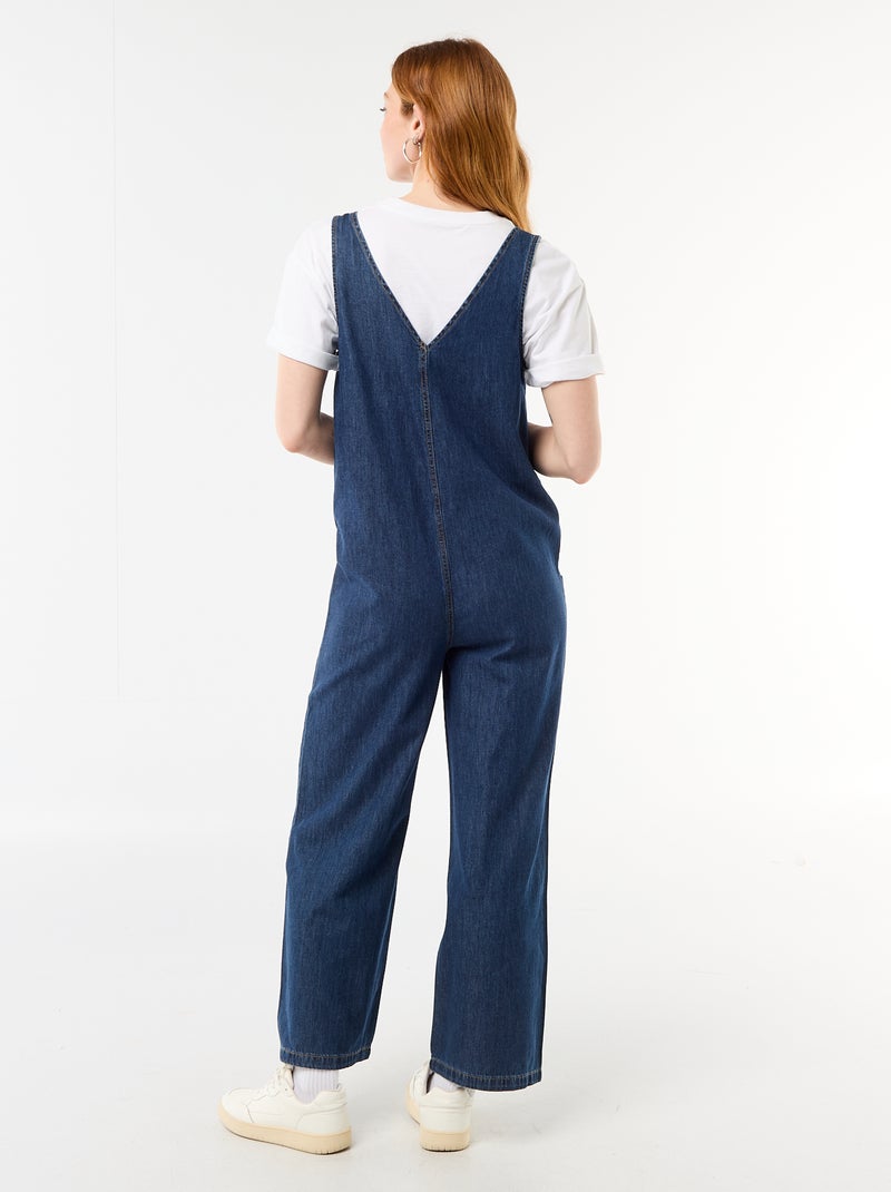 Wijde mouwloze jumpsuit Blauw - Kiabi
