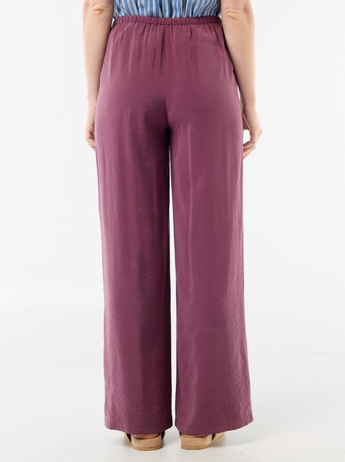 Wijde pantalon van soepelvallende stof - Kiabi