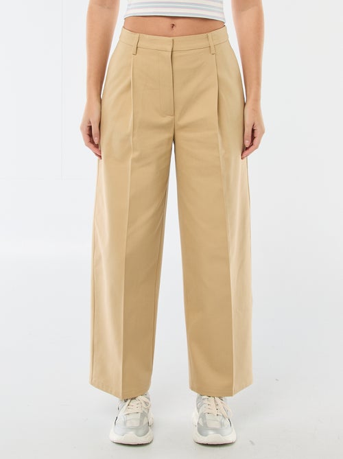 Wijde plooibroek - Kiabi