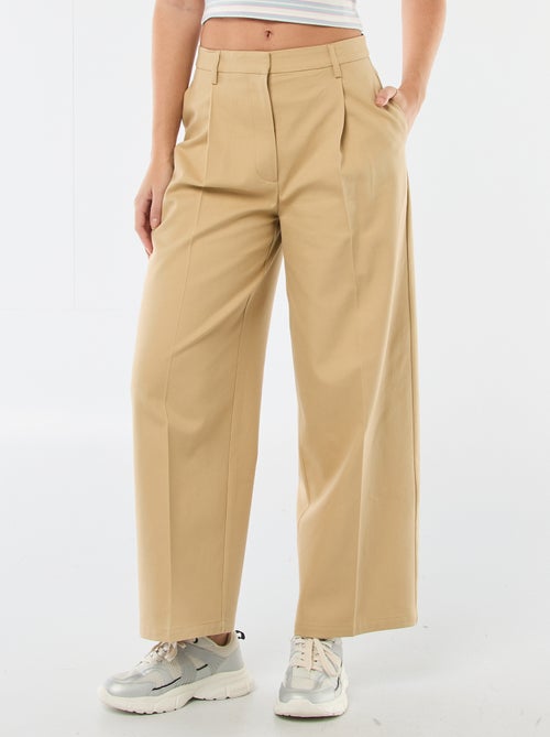 Wijde plooibroek - Kiabi