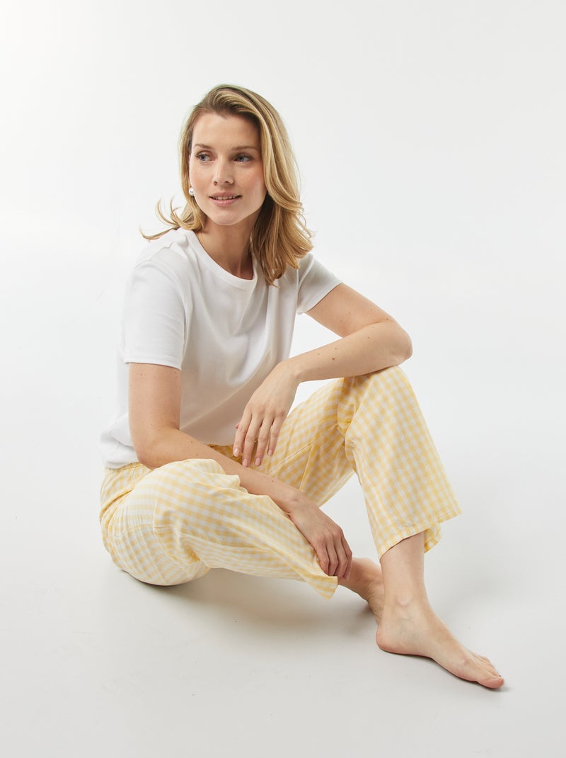 Wijde pyjamabroek GEEL - Kiabi