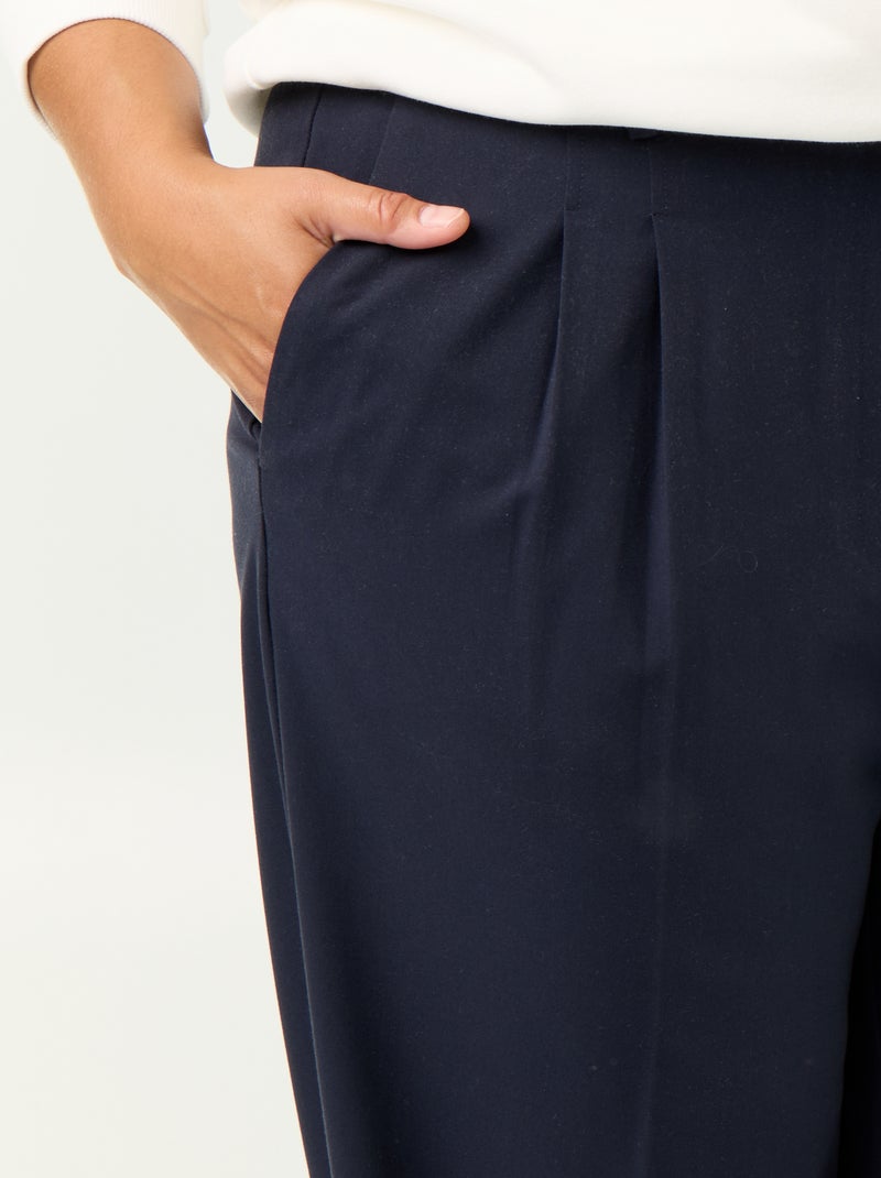 Wijde sigaretbroek Blauw - Kiabi