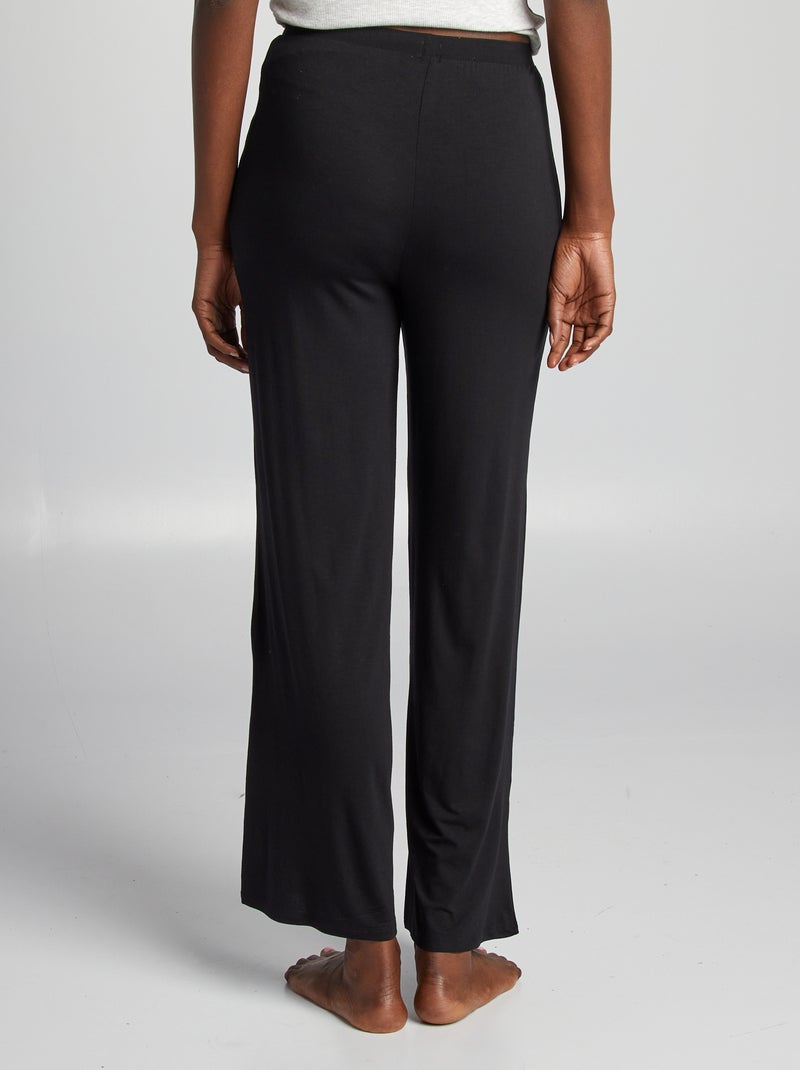 Wijde, soepelvallende pyjamabroek zwart - Kiabi