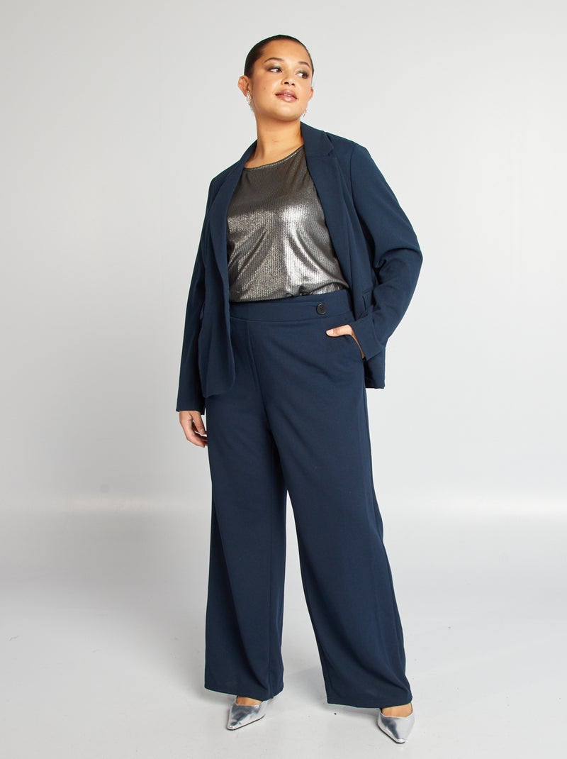 Wijde stretchbroek 'Vero Moda Curve' ZWART - Kiabi
