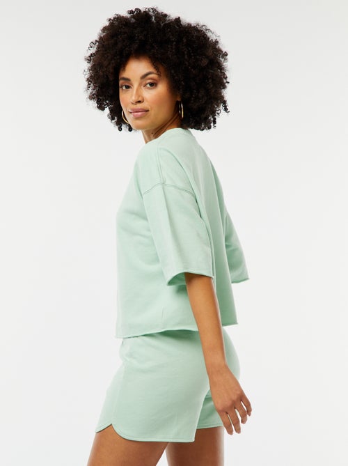 Wijde sweater met korte mouwen - Kiabi