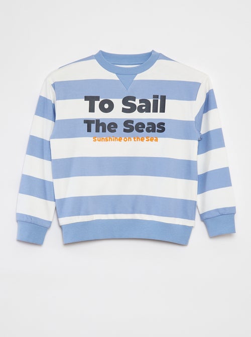 Wijde sweater met lange mouw met print - Kiabi