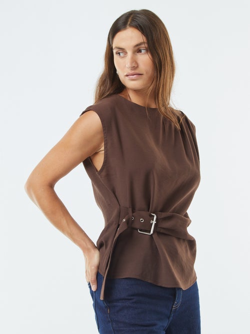 Wijde top met gesp - Kiabi