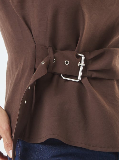 Wijde top met gesp - Kiabi