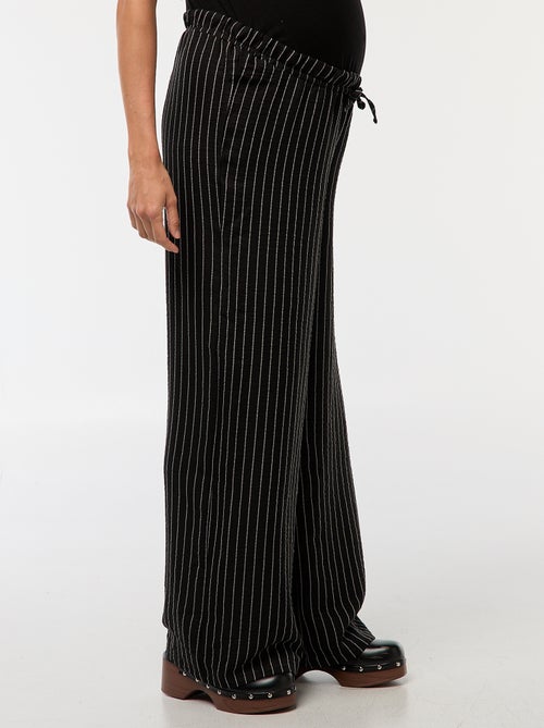 Wijde zwangerschapsbroek met strepen - Kiabi