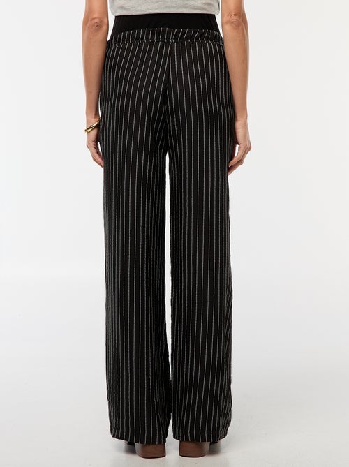 Wijde zwangerschapsbroek met strepen - Kiabi