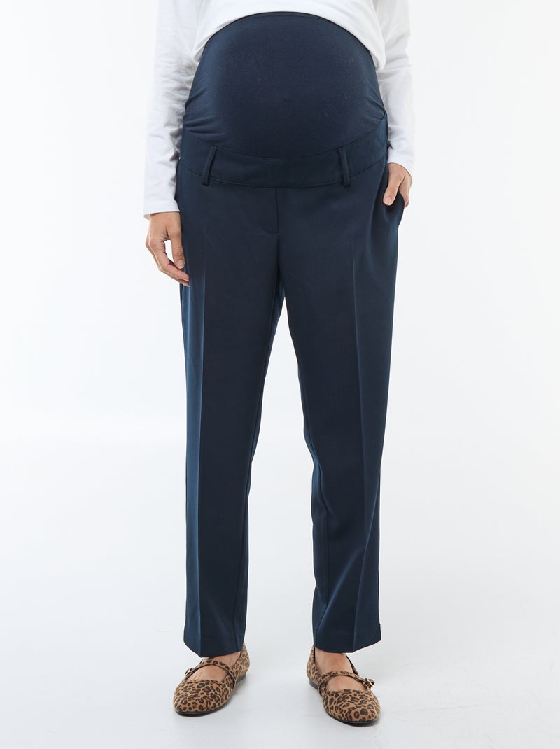 Wijde zwangerschapsbroek van milanotricot Blauw - Kiabi
