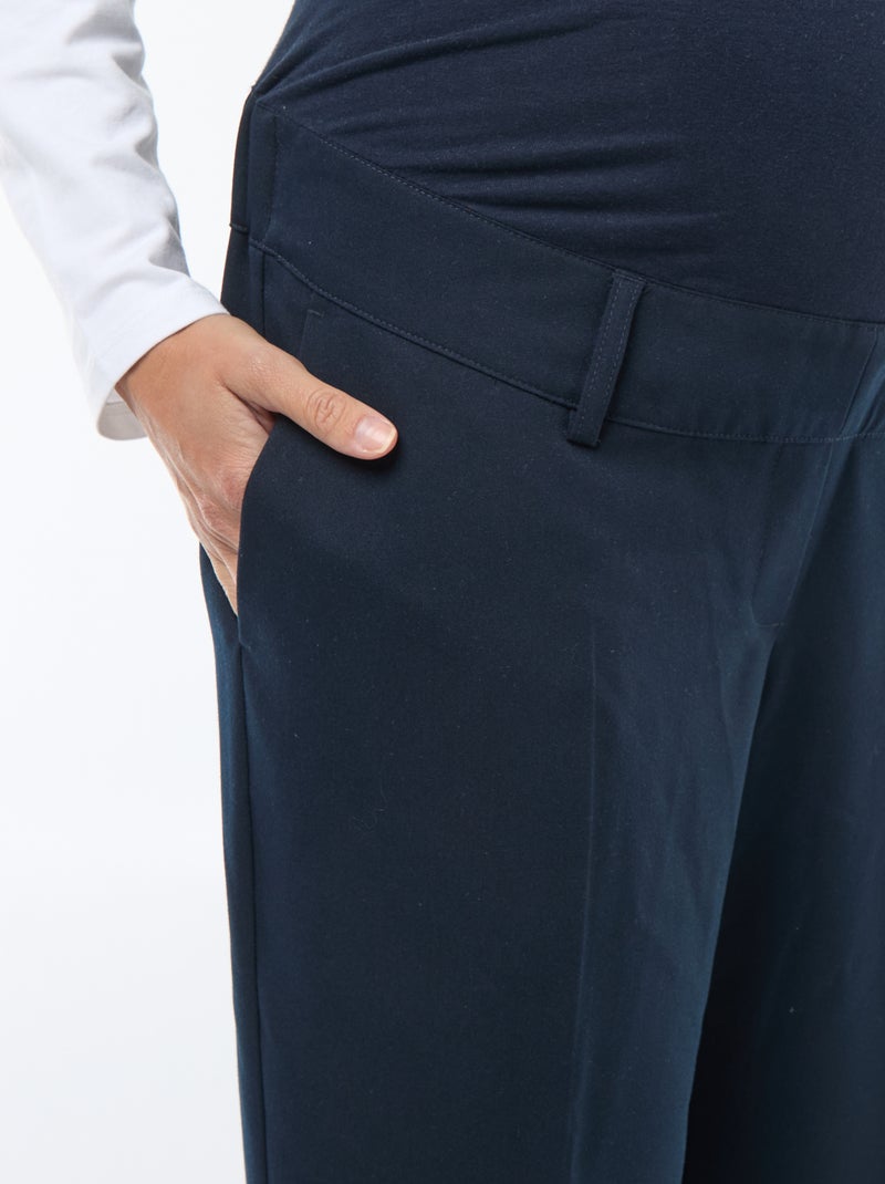 Wijde zwangerschapsbroek van milanotricot Blauw - Kiabi