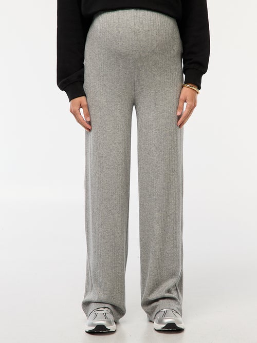 Wijde zwangerschapsbroek van ribstof - Kiabi