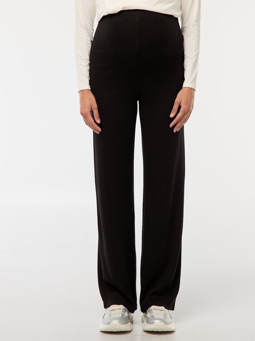 Wijde zwangerschapsbroek van ribstof - Kiabi