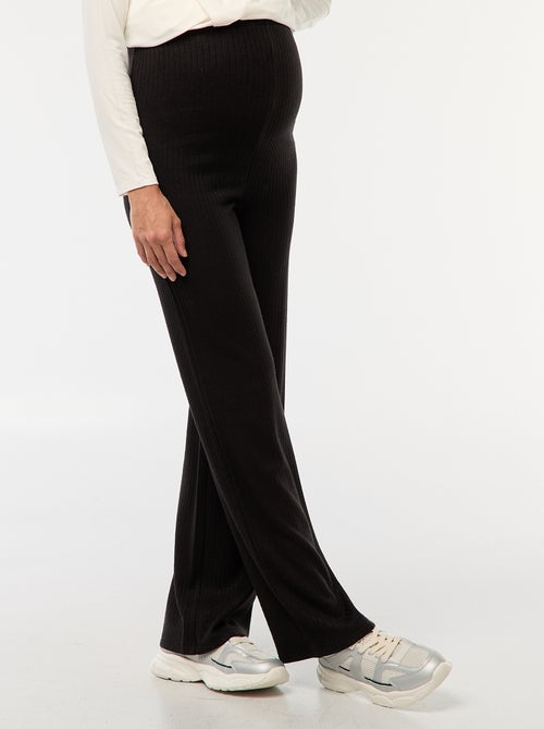 Wijde zwangerschapsbroek van ribstof - Kiabi