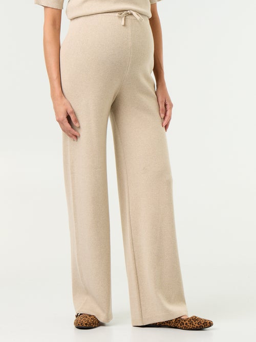 Wijde zwangerschapsbroek van ribtricot - Kiabi