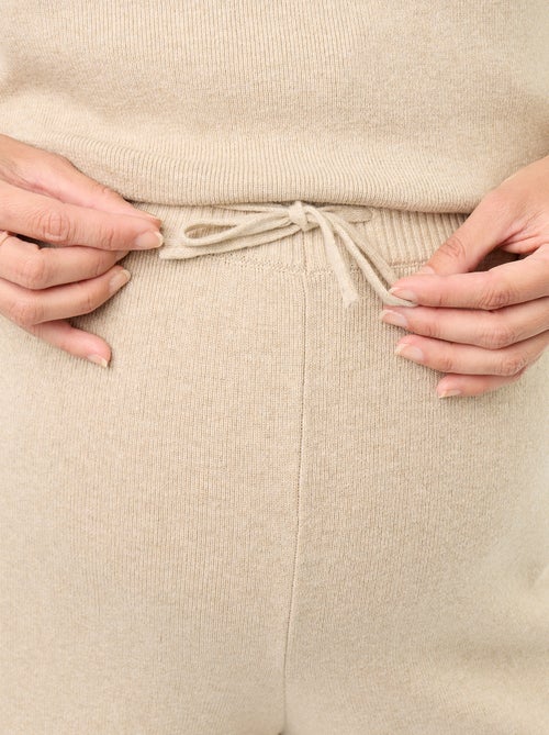 Wijde zwangerschapsbroek van ribtricot - Kiabi