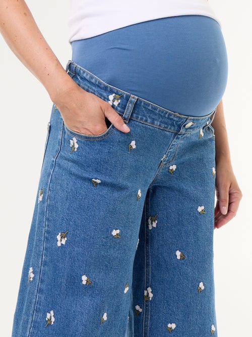 Wijde zwangerschapsjeans met motief - Kiabi Wijde zwangerschapsjeans met motief - Kiabi