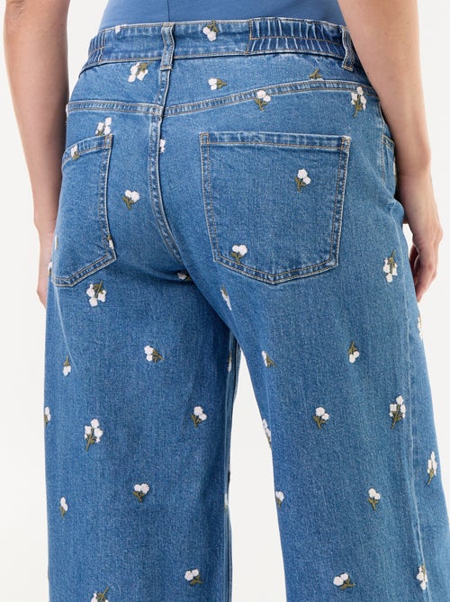 Wijde zwangerschapsjeans met motief - Kiabi Wijde zwangerschapsjeans met motief - Kiabi