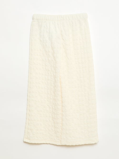 Wijdvallende broek van stretch tricot - Kiabi