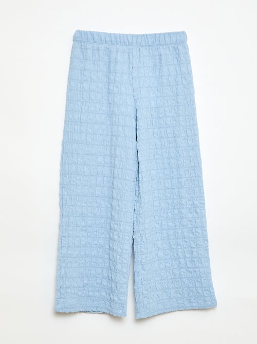 Wijdvallende broek van stretch tricot - Kiabi