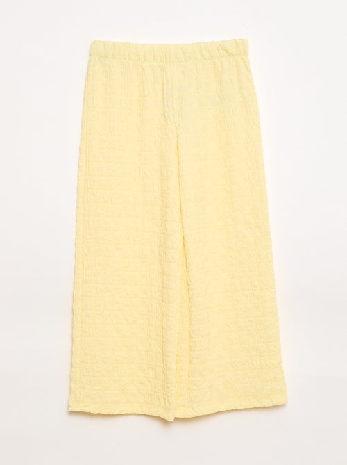 Wijdvallende broek van stretch tricot - Kiabi