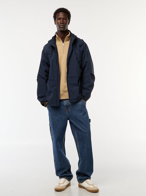 Windjack met capuchon en afneembare mouwen - Kiabi