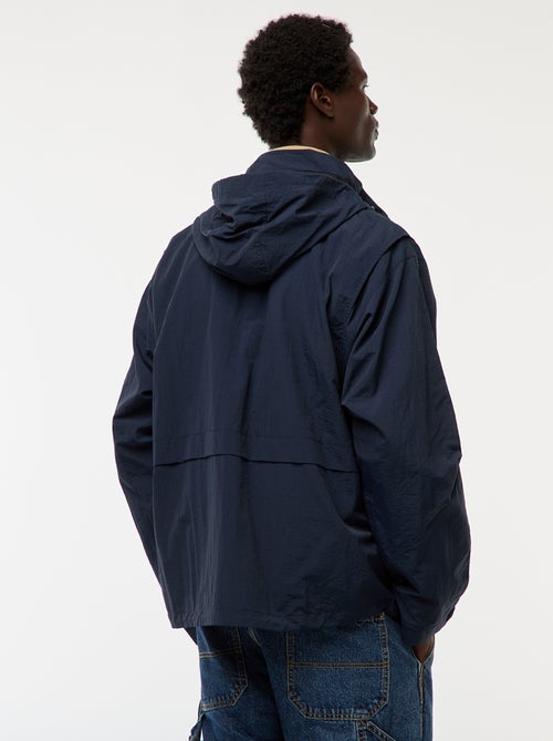 Windjack met capuchon en afneembare mouwen - Kiabi