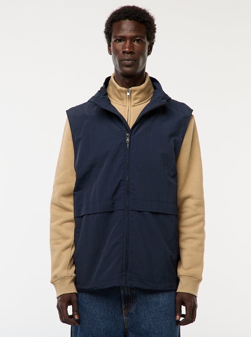 Windjack met capuchon en afneembare mouwen - Kiabi