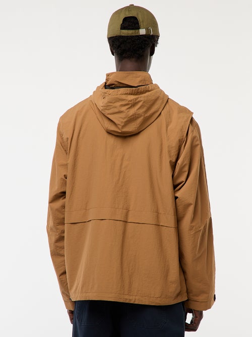 Windjack met capuchon en afneembare mouwen - Kiabi