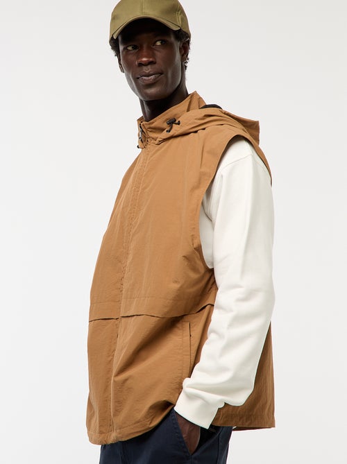 Windjack met capuchon en afneembare mouwen - Kiabi