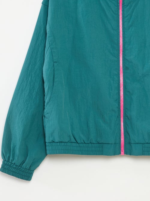 Windjack met capuchon en elastische zoom - Kiabi