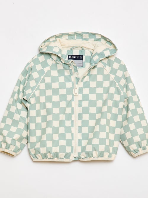 Windjas met capuchon en all-over print - Kiabi