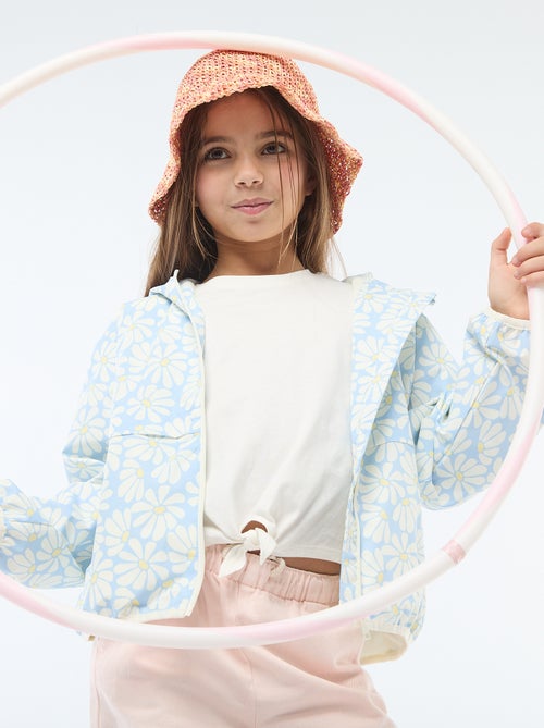 Windjas met capuchon en motief - Kiabi