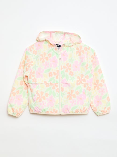 Windjas met capuchon en motief - Kiabi