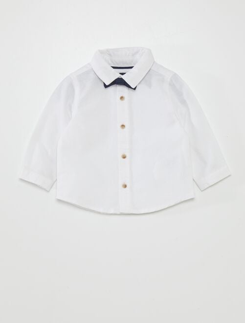 Wit overhemd + vlinderstrikje - 2-delig - Kiabi