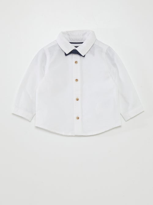 Wit overhemd + vlinderstrikje - 2-delig - Kiabi