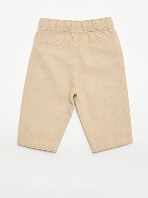 Witte broek met fijne streepjes - Kiabi