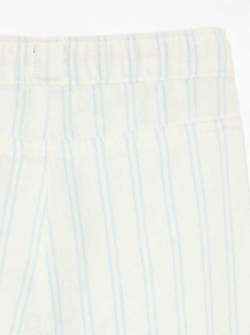 Witte broek met fijne streepjes Wit - Kiabi