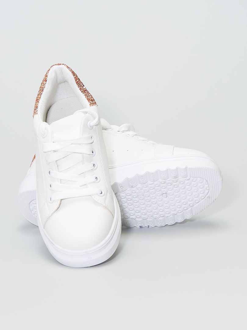 Witte sneakers online glitter