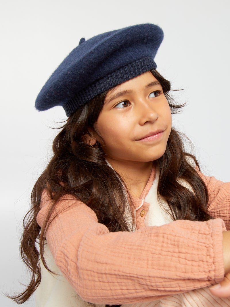 Wollen baret marineblauw - Kiabi