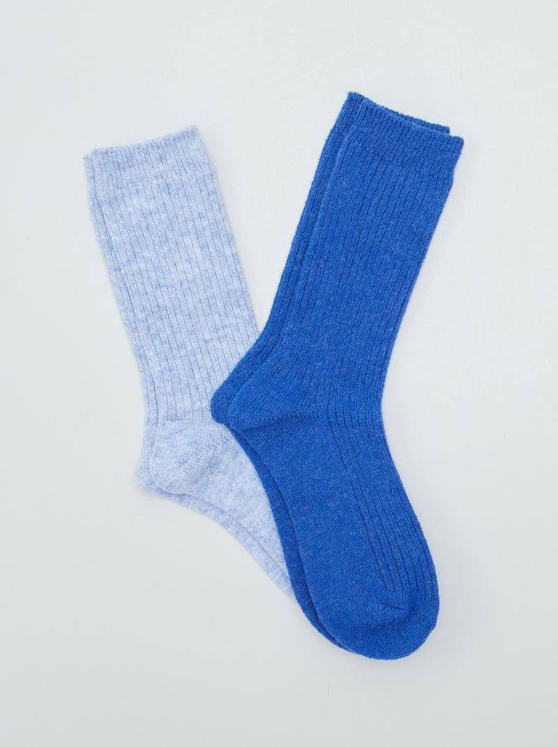 Wollen sokken BLAUW - Kiabi