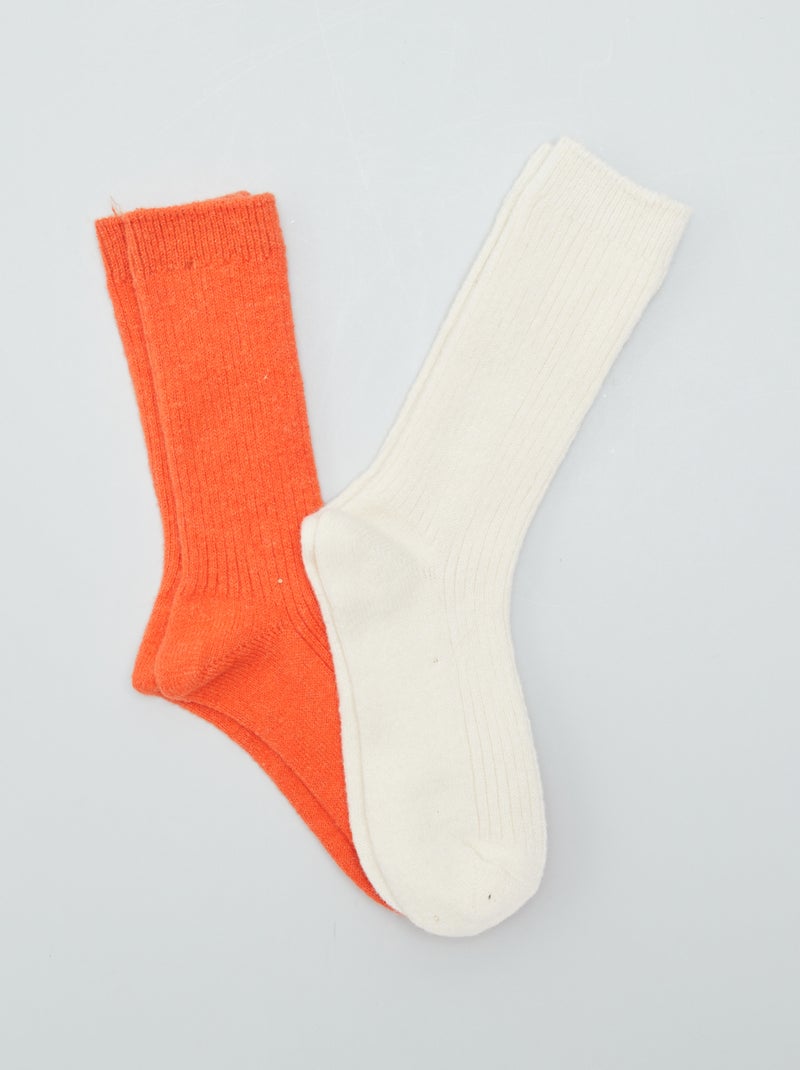 Wollen sokken ORANJE - Kiabi