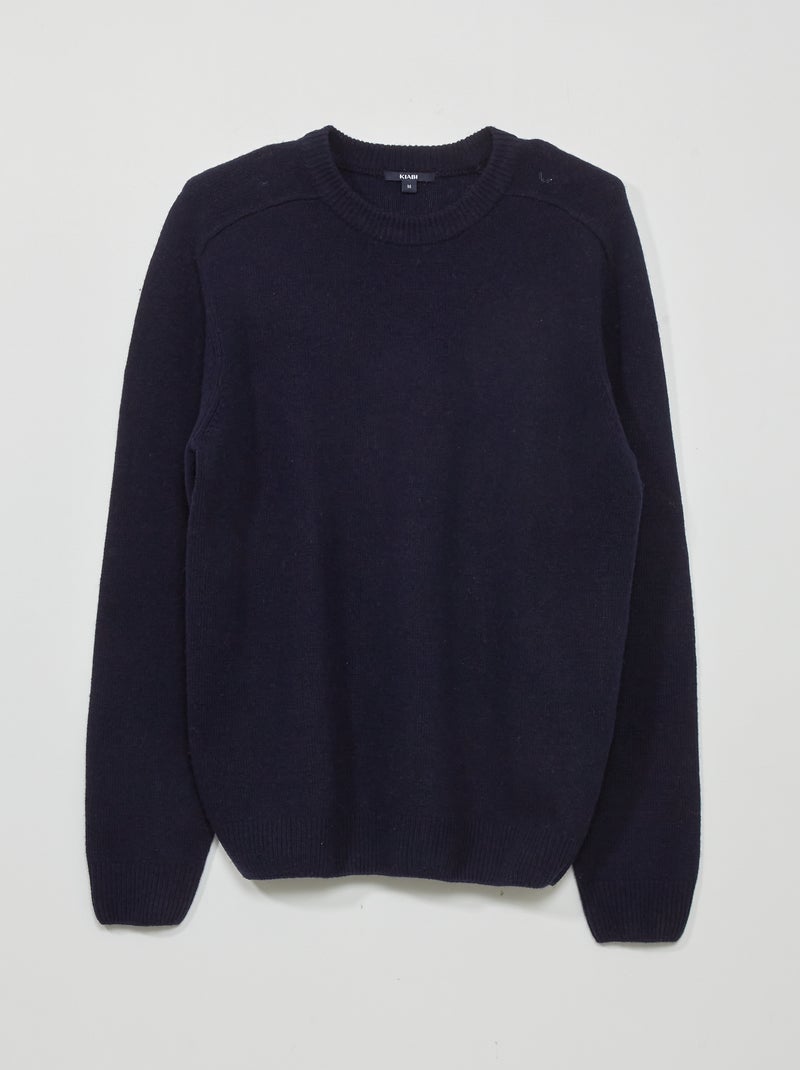 Wollen trui met ronde hals BLAUW - Kiabi