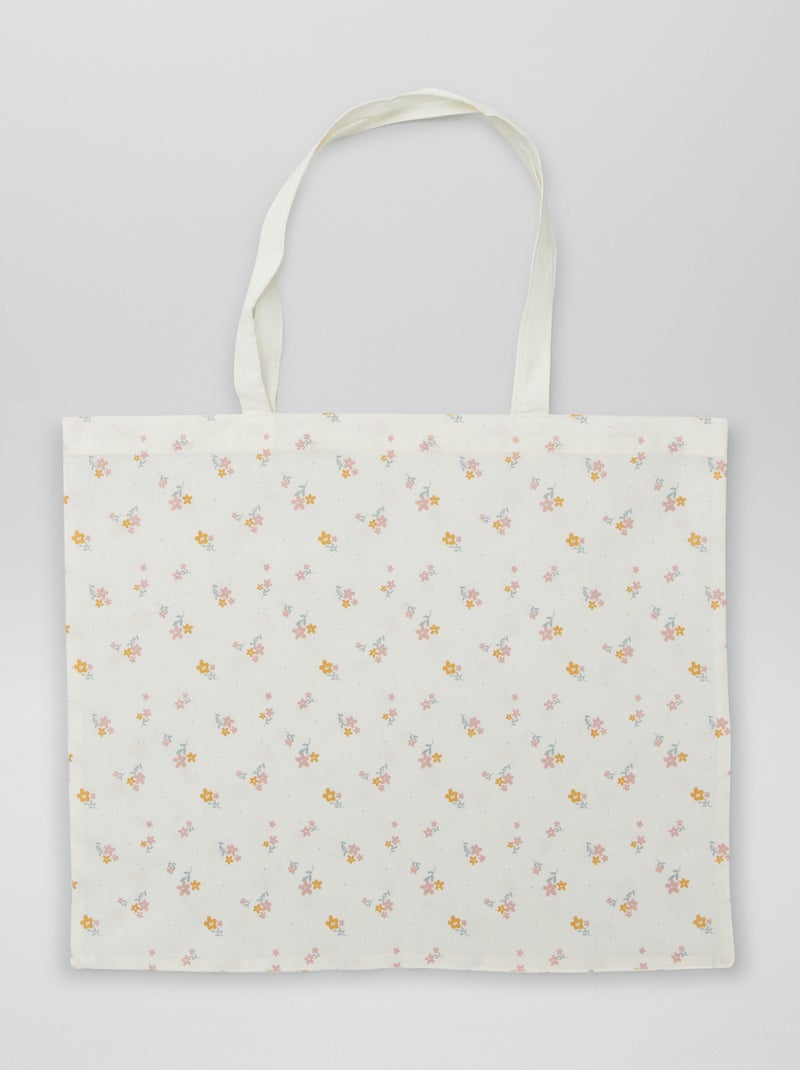 XL totebag met print BIEGE - Kiabi