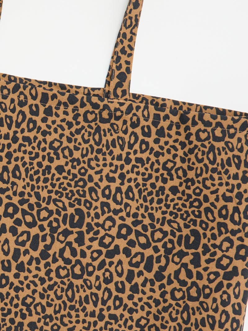 XXL totebag van stevige stof Biege - Kiabi