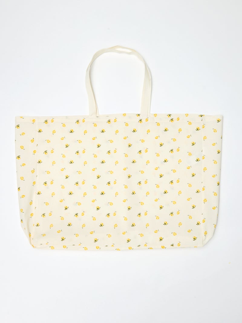 XXL totebag van stevige stof Geel - Kiabi
