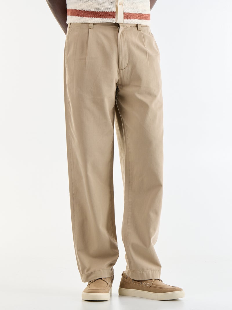 Zacht aanvoelende broek Biege - Kiabi