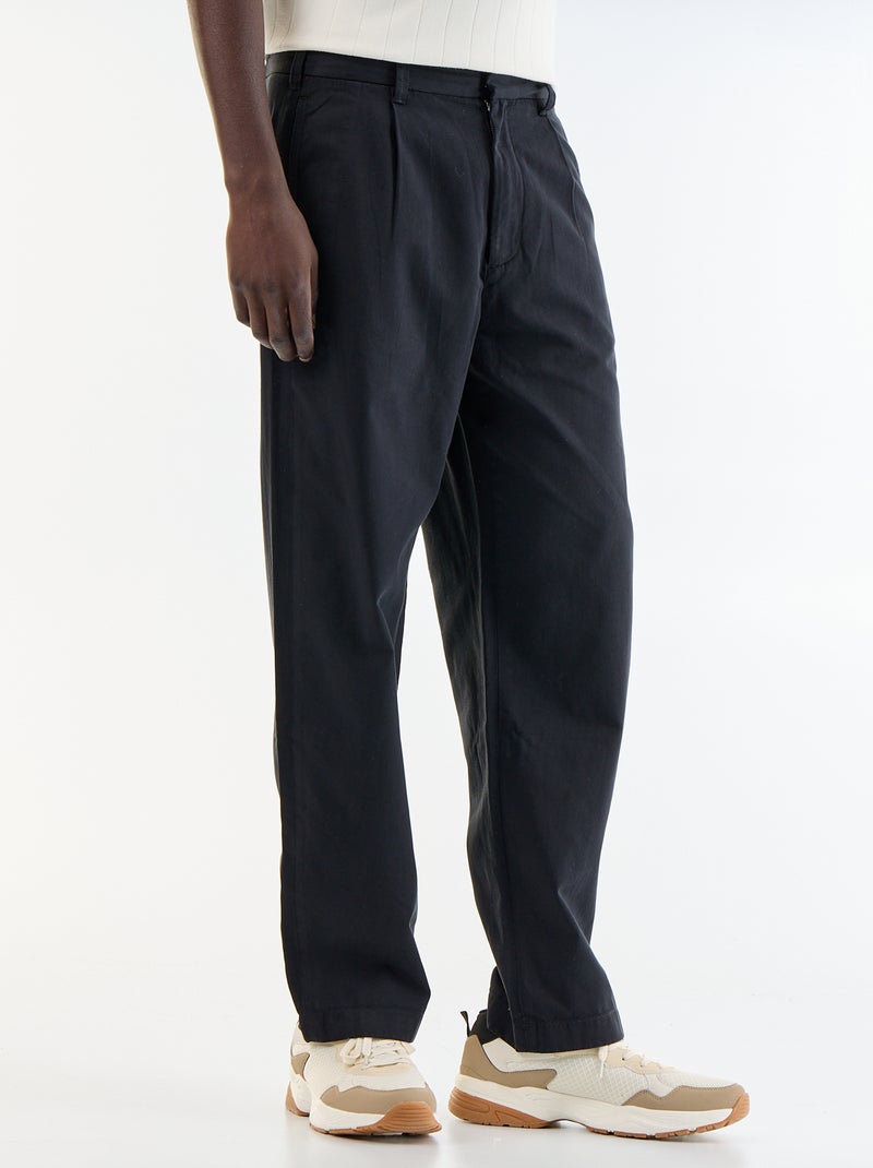 Zacht aanvoelende broek Zwart - Kiabi