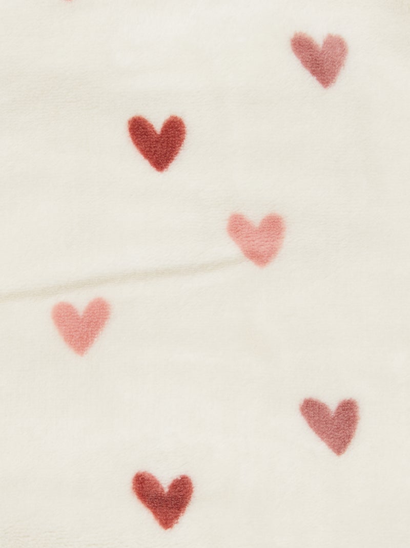 Zacht deken met print en fleece-effect ROSE - Kiabi